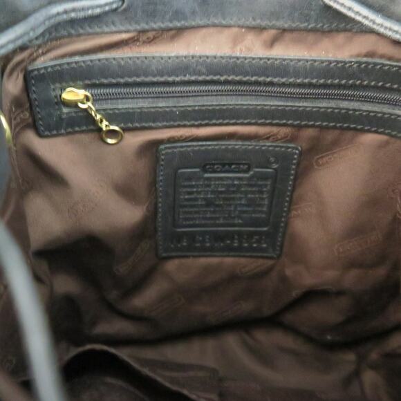 Coach Black Vintage Y2K Drawstring Leather C3W-9858 Daypack Legacy Top Handle - Picture 7 of 16